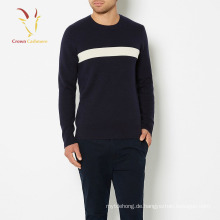 Ausgezeichnete Marine Cashmere Pullover Wolle Pullover für Männer